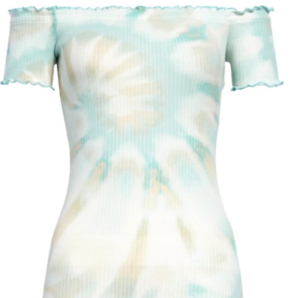 {Never Worn} Off The Shoulder Bodycon Tie Dye
